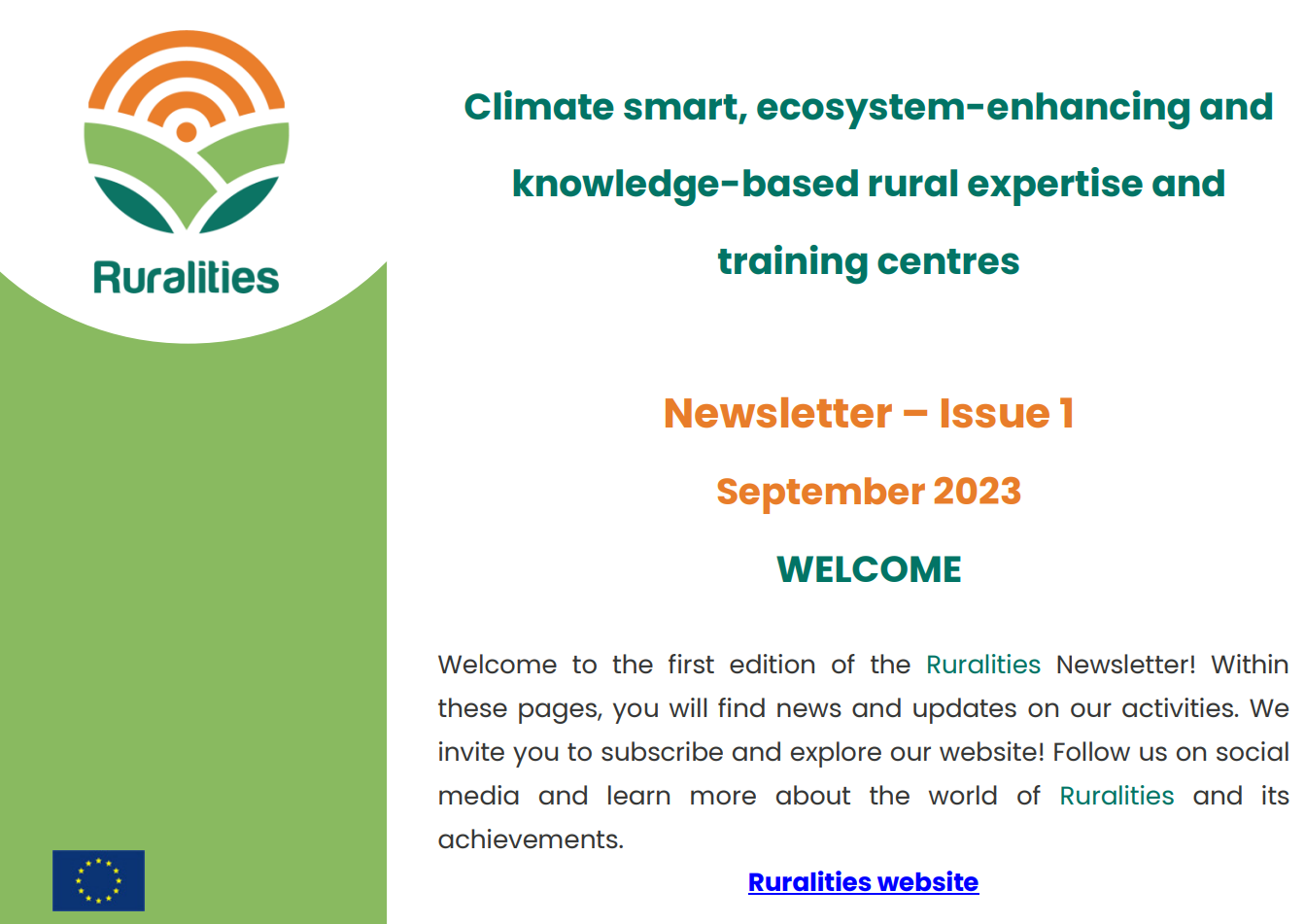 Introducing the First RURALITIES Newsletter!